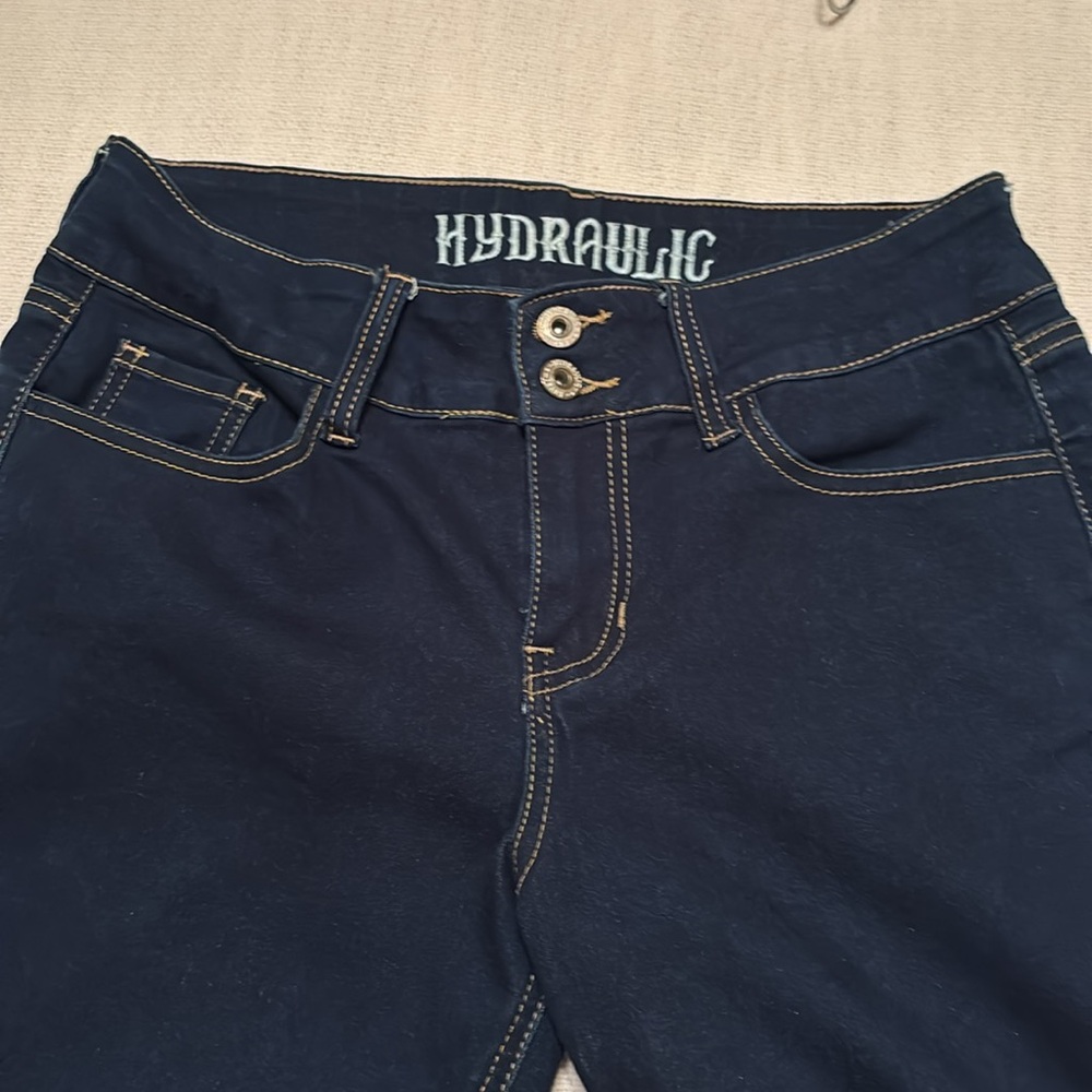 Dark Blue Cropped Pants - Picture 2 of 2